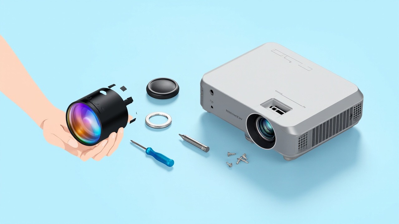 佐西卡 ZN3202B 投影机镜头适用机型：爱其 PRO V2000 爱其 PRO V1700 爱其 EK-L18KU 爱其 EK-L20KU 兼容原厂