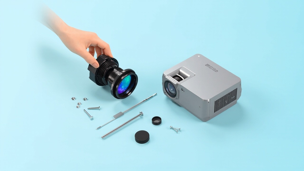 Lente para proyector WA107 0.75:1 compatible con 1 proyector de ingeniería Quanse Guangxian WU20